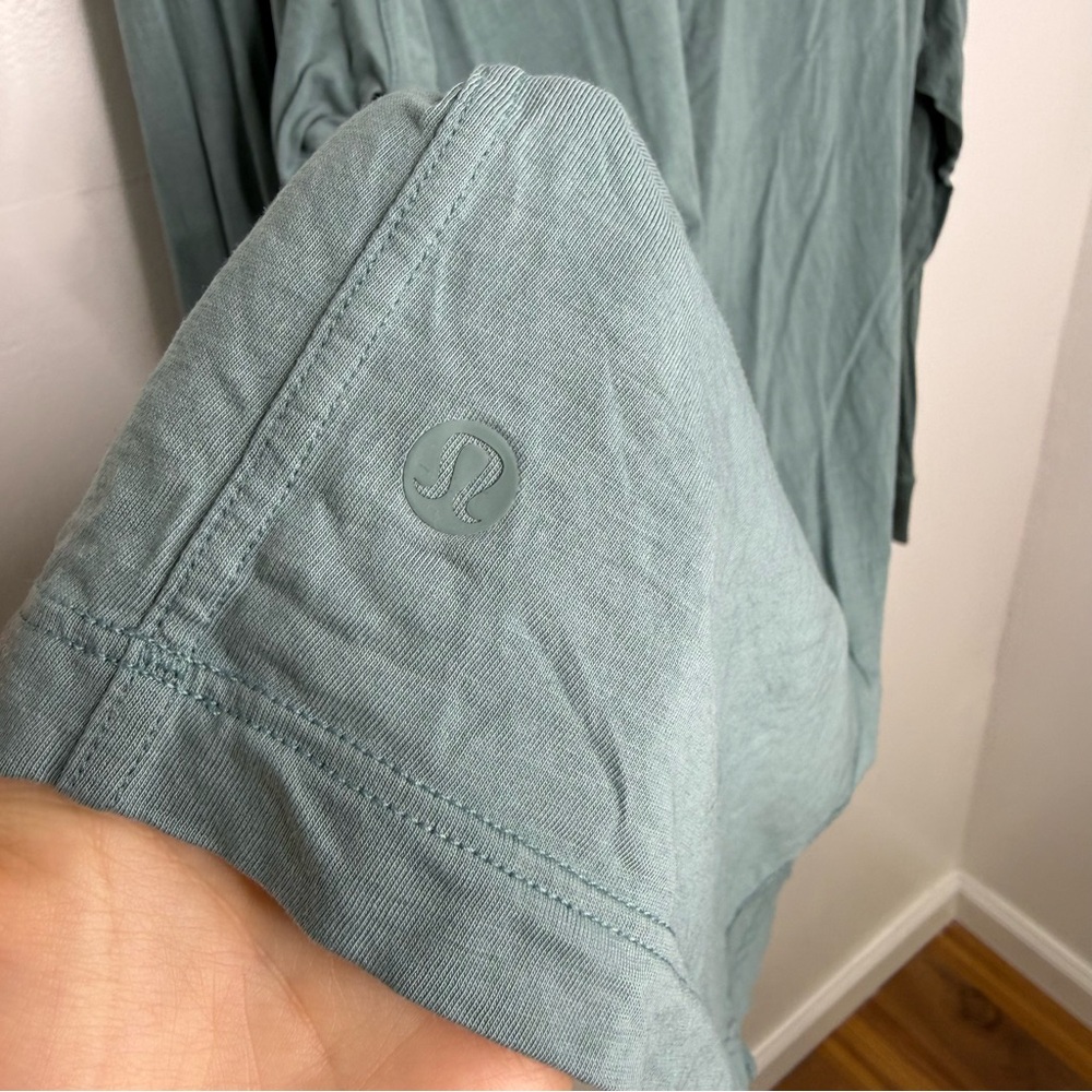 LULULEMON Tidewater Teal All Yours Cotton Long Sleeve Shirt - Picture 6 of 6